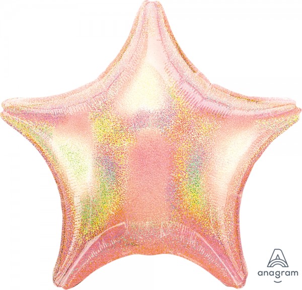 Anagram Folienballon Stern Pastel Pink (Dazzler) 50cm/20"