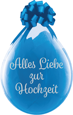 Qualatex Verpackungsballon Alles Liebe zur Hochzeit Diamond Clear 45cm/18" 25 Stück