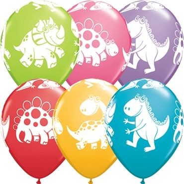 Qualatex Latexballon Cute & Cuddly Dinosaurs Festive Sortiment 28cm/11" 25 Stück