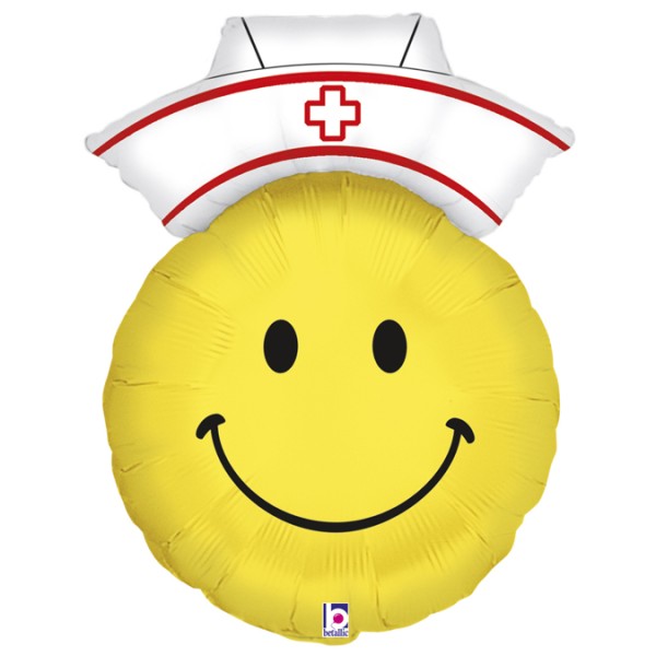 Betallic Folienballon Smiley Nurse 70cm/28"