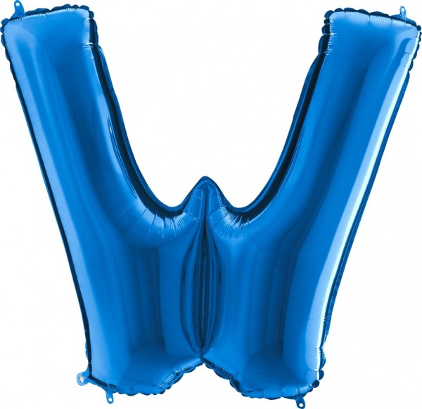 Grabo Folienballon Buchstabe W Blue 100cm/40"