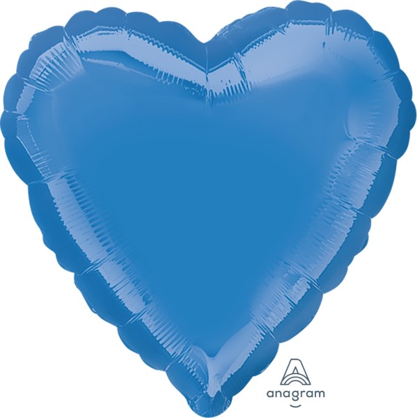 Anagram Folienballon Herz Mittelblau (Periwinkle) 45cm/18"