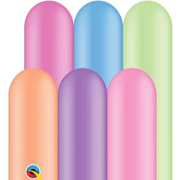 Qualatex Latexballon Entertainer Neon Assortment 260Q Ø 5cm - 100 Stück