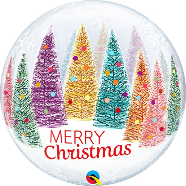 Qualatex Bubble Christmas Trees & Snowflakes 55cm/22"