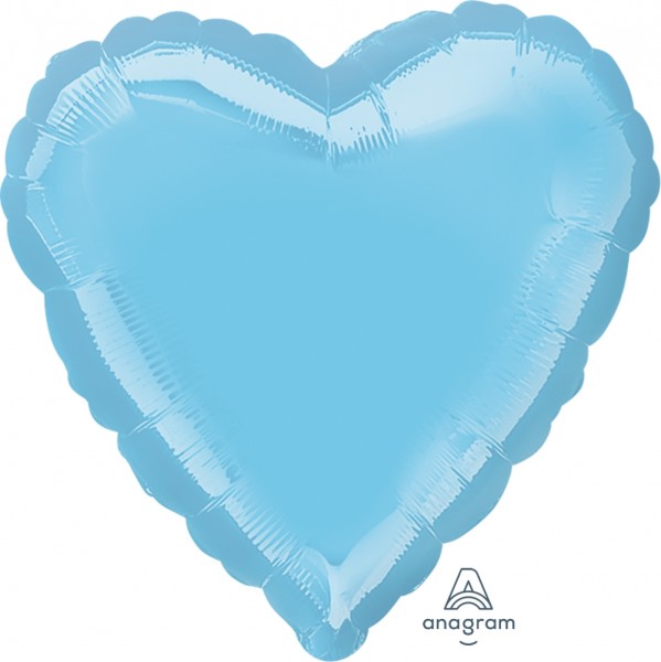 Anagram Folienballon Herz Iridescent Pearl Lite Blue 45cm/18"