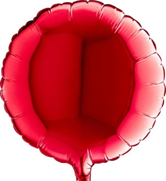 Grabo Folienballon Rund Red 23cm/9"