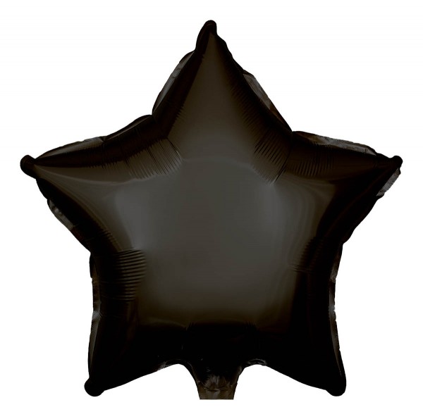 Folienballon Stern, Schwarz, 50cm Ø