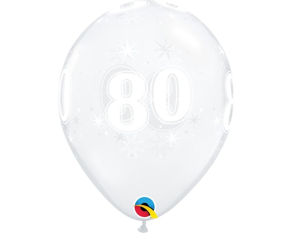 Qualatex Latexballon 80 Sparkle-A-Round Diamond Clear 28cm/11" 25 Stück