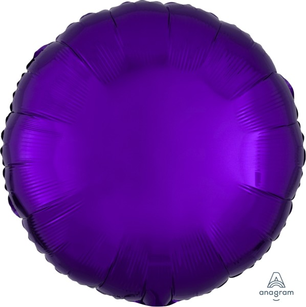 Anagram Folienballon Rund Metallic Purple 45cm/18"