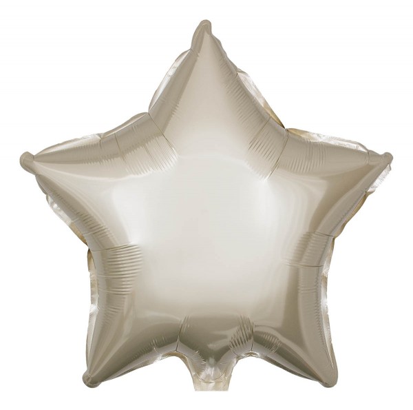 Folienballon Stern, Pearl Creme, 50cm Ø