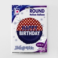 Vorschau: Betallic Folienballon Happy Birthday Nautical Holo 45cm/18" Vorschau: Betallic Folienballon Happy Birthday Nautical Holo 45cm/18"
