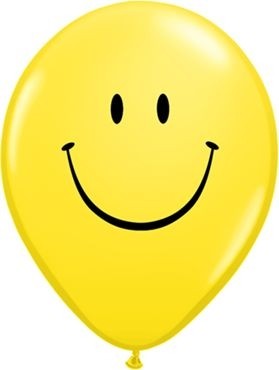 Qualatex Latexballon Smile Face Yellow 28cm/11" 6 Stück