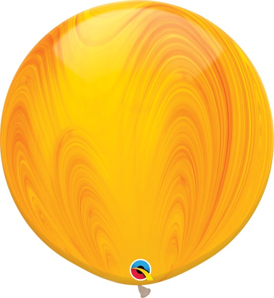Qualatex Latexballon Yellow Orange SuperAgate 75cm/30" 2 Stück