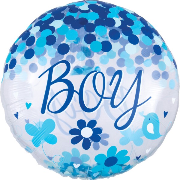 Anagram Folienballon Rund "Baby Boy" 70cm/27"