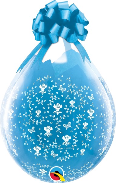 Qualatex Verpackungsballon Flowers-A-Round Diamond Clear 45cm/18" 25 Stück