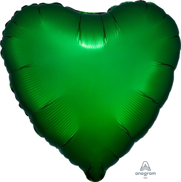 Anagram Folienballon Herz Satin Luxe Emerald 45cm/18"