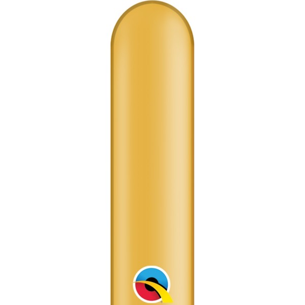 Qualatex Latexballon Entertainer Metallic Gold 260Q 100 Stück