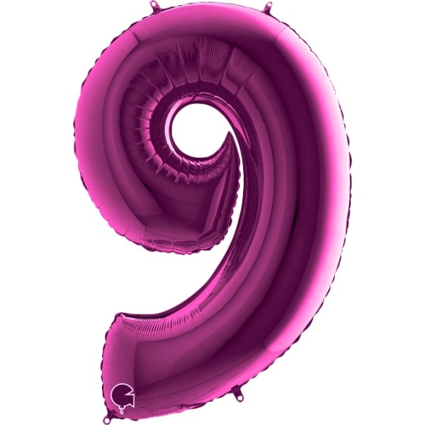 Grabo Folienballon Zahl 9 Purple 100cm/40"