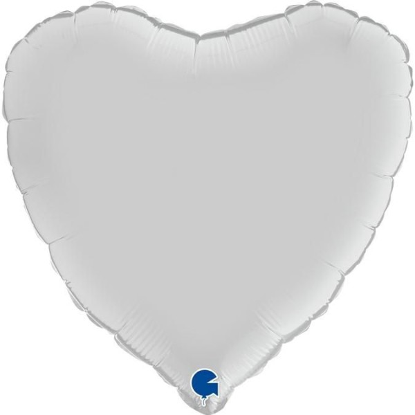 Grabo Folienballon Heart Satin White 45cm/18"