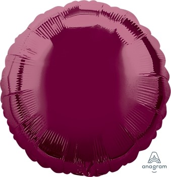 Anagram Folienballon Rund Weinrot (Berry) 18"
