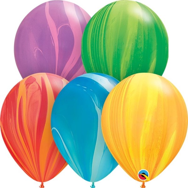 Qualatex Latexballon Assortment SuperAgate 28cm/11" 100 Stück