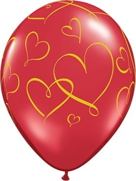 Qualatex Latexballon Romantic Hearts 28cm/11" 25 Stück