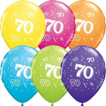Qualatex Latexballon 70-A-Round Tropical Assortment 28cm/11" 25 Stück