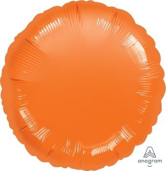 Anagram Folienballon Rund Metallic Orange 45cm/18"