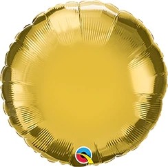 Qualatex Folienballon Rund Metallic Gold 45cm/18"