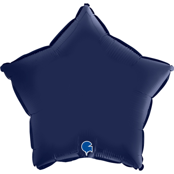 Grabo Folienballon Star Satin Blue Navy 45cm/18"