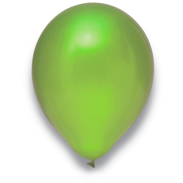 Globos Luftballons Metallic Limonengrün Naturlatex 30cm/12" 100er Packung