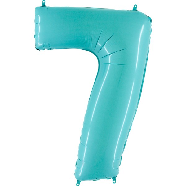Grabo Folienballon Zahl 7 Pastel Blue 100cm/40"