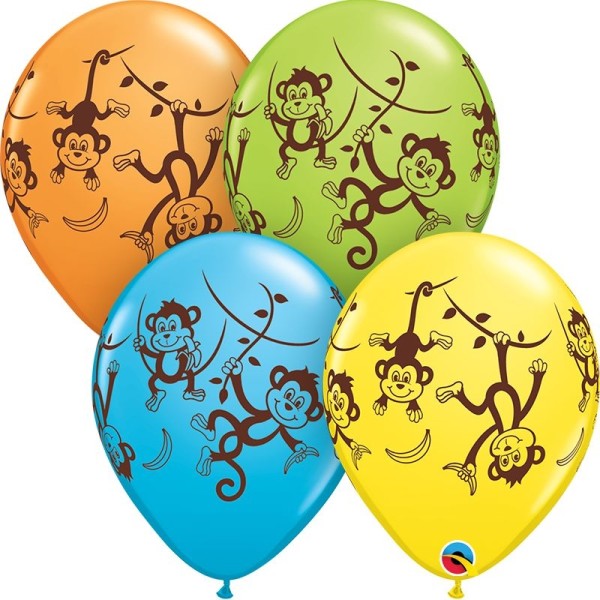 Qualatex Latexballon Mischievous Monkey 28cm/11" 25 Stück