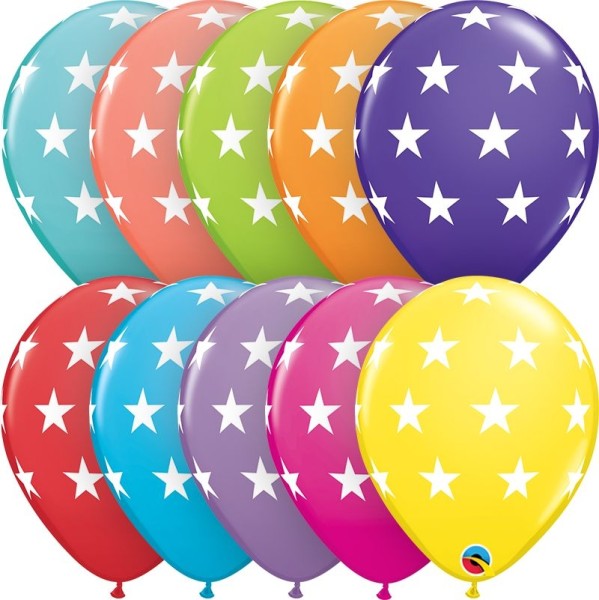 Qualatex Latexballon Big Stars Sortiment 28cm/11" 6 Stück