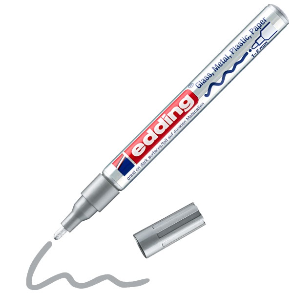 edding 751 Glanzlackmarker 1-2mm silber (54)