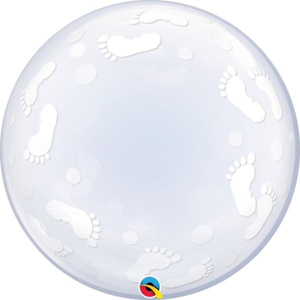 Qualatex Deco Bubble Baby Footprints 60cm/24"