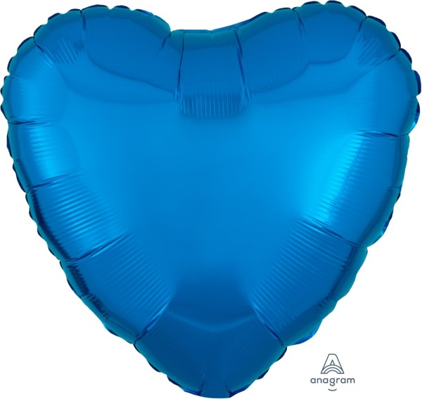 Anagram Folienballon Herz Metallic Blue 45cm/18"
