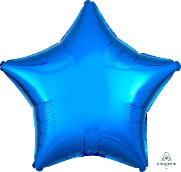 Anagram Folienballon Stern Metallic Blue 50cm/20"