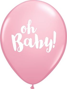 Qualatex Latexballon Oh Baby! Pink 28cm/11" 25 Stück