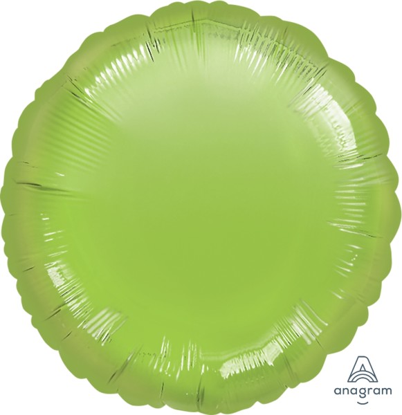 Anagram Folienballon Rund Metallic Lime Green 45cm/18"