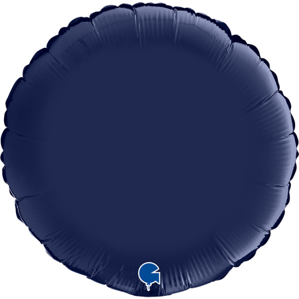 Grabo Folienballon Round Satin Blue Navy 45cm/18"