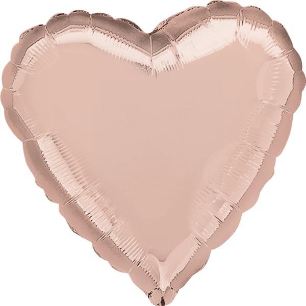 Anagram Folienballon Herz Metallic Rosegold 45cm/18"