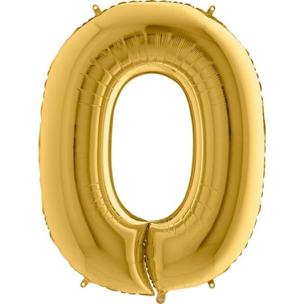 Folienballon Zahl Gelbgold 100cm/40"
