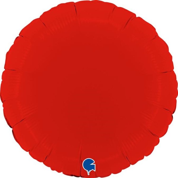 Grabo Folienballon Rund Matte Red 45cm/18"