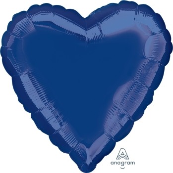 Anagram Folienballon Herz 45cm Durchmesser Marineblau (Navy Blue)