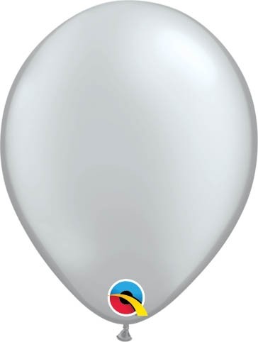 Qualatex Latexballon Metallic Silver 13cm/5" 100 Stück