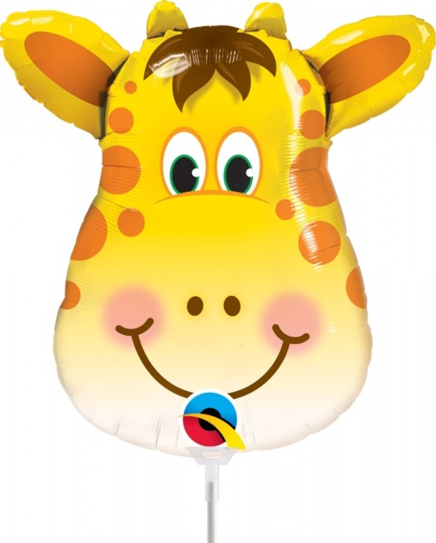 Qualatex Folienballon Jolly Giraffe 36cm/14" luftgefüllt inkl. Stab