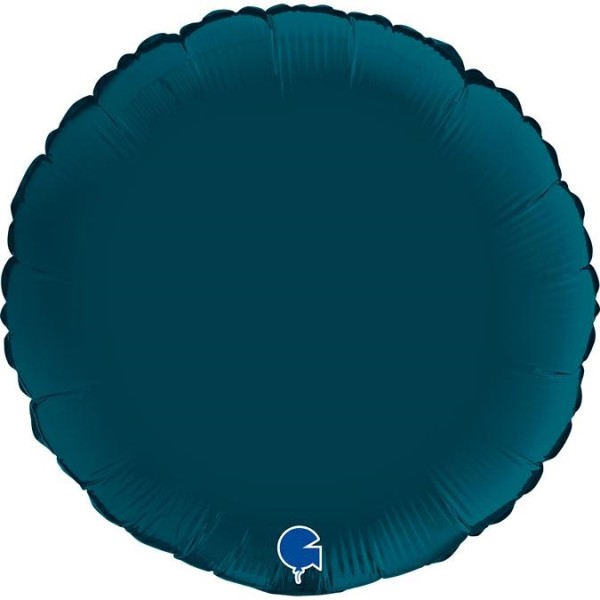 Grabo Folienballon Rund Satin Petrol Blue 45cm/18"