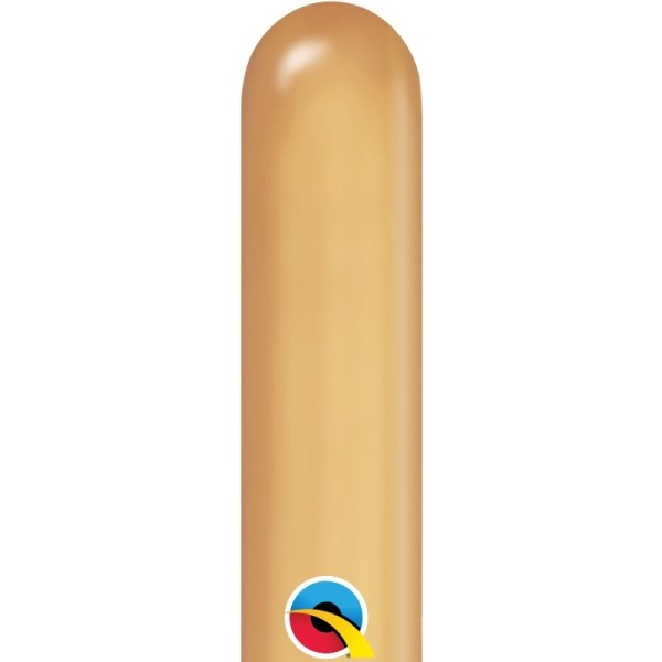 Qualatex Latexballon Entertainer Chrome Gold 260Q Ø 5cm - 100 Stück