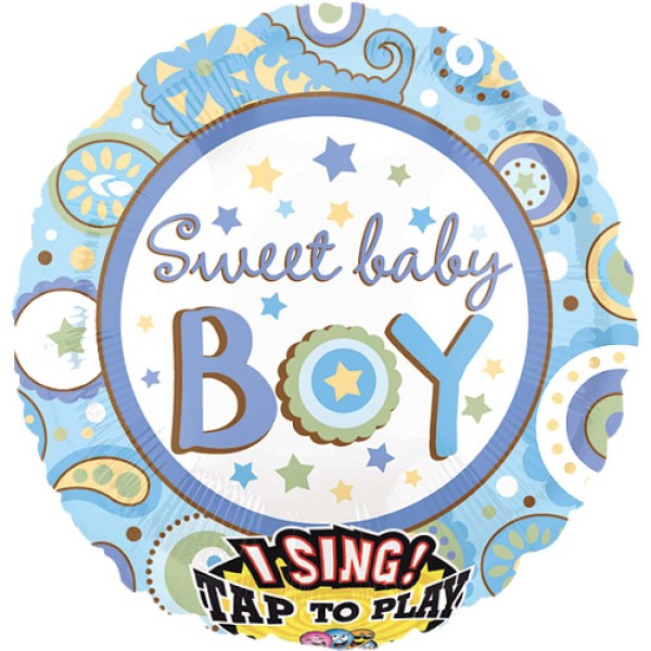 Anagram Musikballon Sweet Baby Boy 70cm/28"